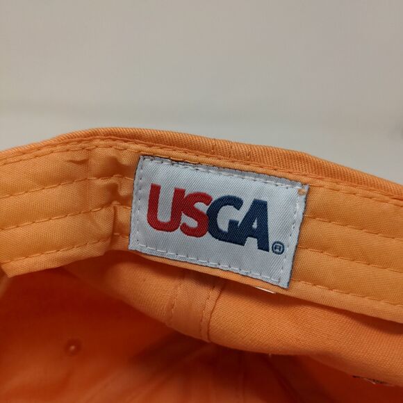 USGA Men's Slideback Hat Orange Adjustable US Open Chamber's Bay 2015 - Picture 12 of 13